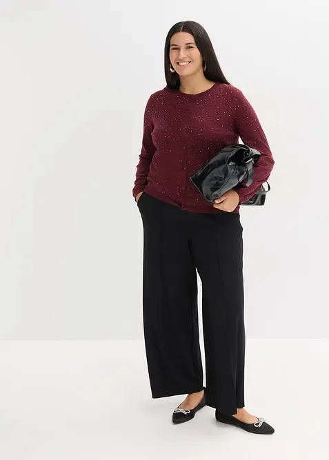 Gilet en maille avec strass, bonprix