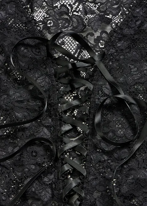 Body ouvert avec wet look, bonprix