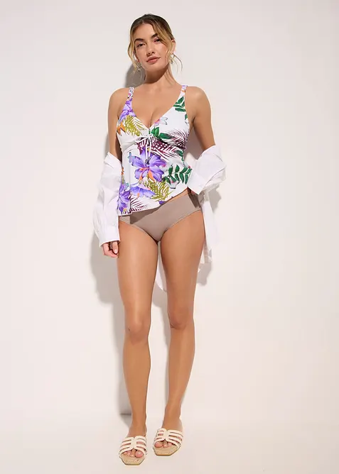 Tankini &agrave; col V (ens. 2 pces), bonprix