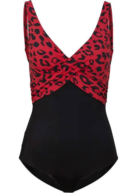 Badeanzug mit Wickeloptik, bonprix