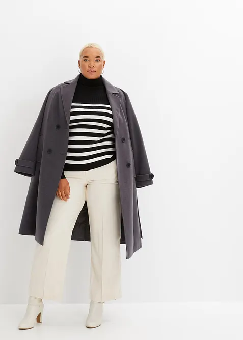 Rollkragenpullover aus Viskose-Mix, bonprix