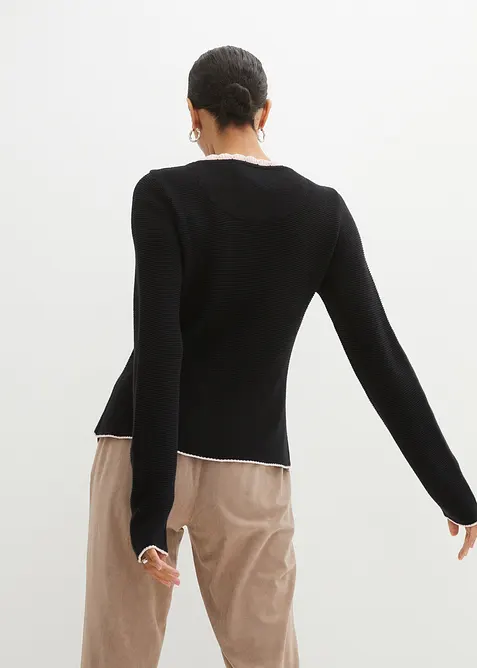 H&uuml;bsche Trachten-Strickjacke mit Stickerei, bonprix