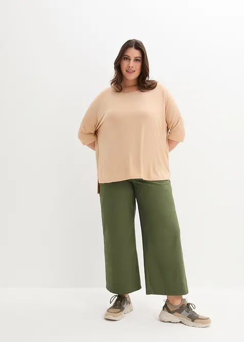 Jean large, taille haute et &eacute;lastiqu&eacute;e, bonprix