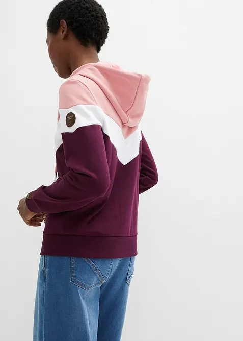 Kapuzensweatshirt mit gro&szlig;em Kragen, bonprix