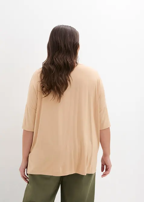 T-shirt boxy en viscose extensible, bonprix