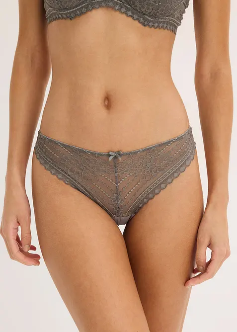 Lot de 2&nbsp;strings en dentelle d&eacute;licate, bonprix