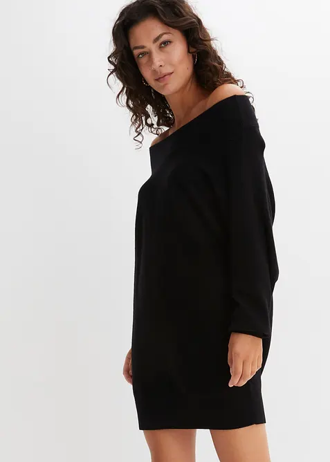 Off-Shoulder-Pullover aus Viskose-Mix, bonprix