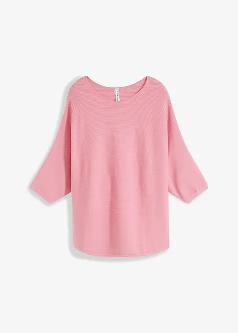Oversize Ripp-Pullover aus Viskose-Mix, bonprix