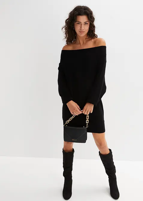 Off-Shoulder-Pullover aus Viskose-Mix, bonprix