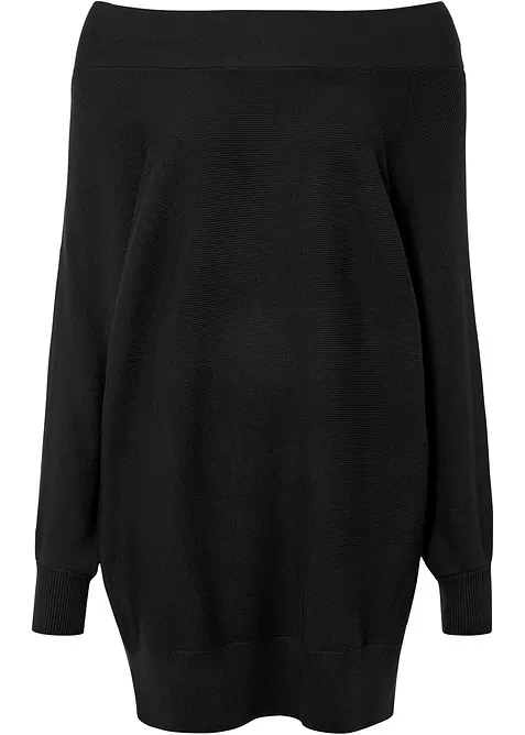 Off-Shoulder-Pullover aus Viskose-Mix, bonprix