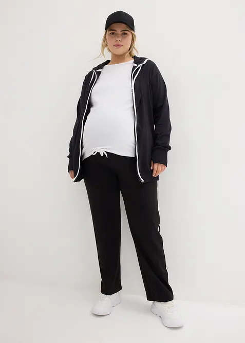 Lot de 2 pantalons de grossesse en mati&egrave;re sweat, bonprix