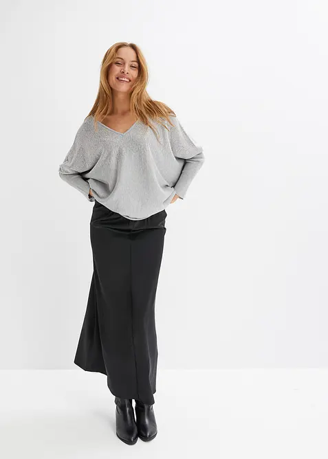 Feinstrickpullover mit Strass-Applikation, bonprix