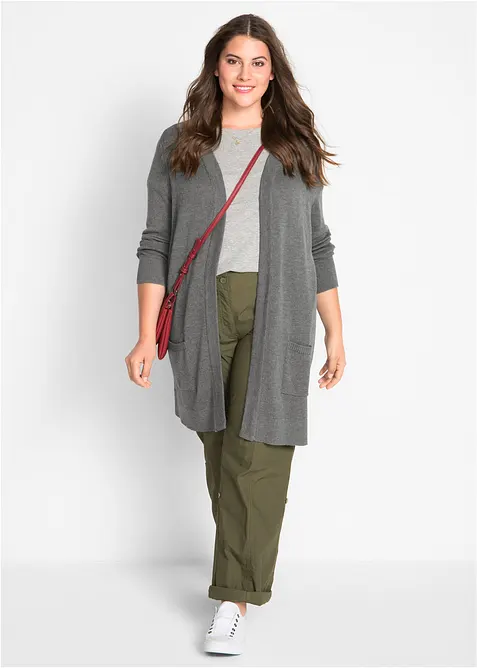 Longstrickjacke, Langarm, bonprix