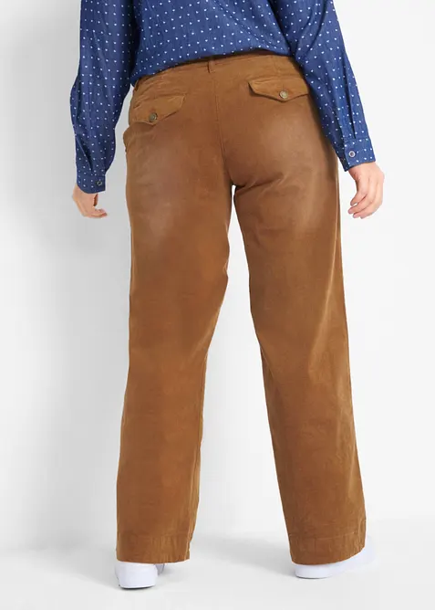 Weite Cordhose aus Baumwoll-Mix, bonprix