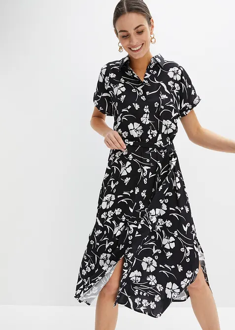 Blusenkleid aus reiner Viskose, bonprix