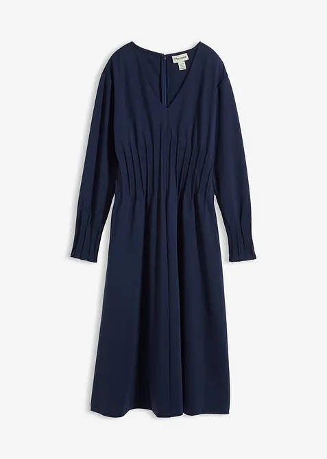 Bequemes Kleid mit Zierfalten aus Viskose-Mix, bonprix