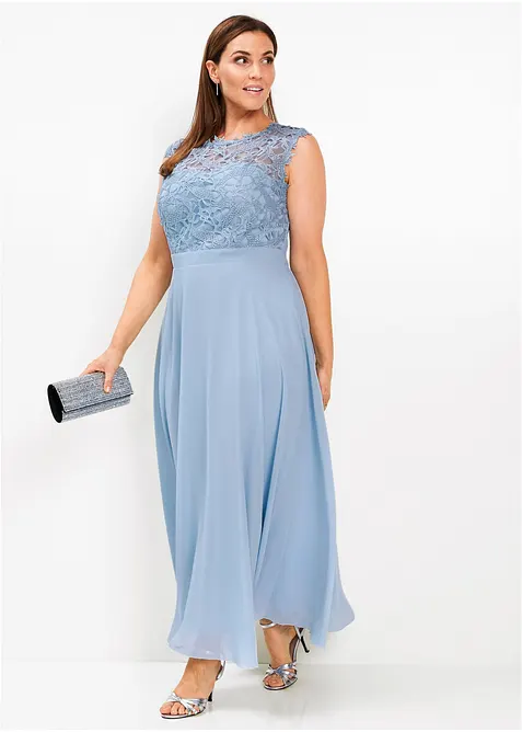 Robe longue avec dentelle, bonprix