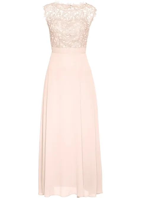 Robe longue avec dentelle, bonprix