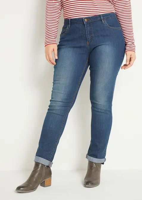 Jean skinny taille mi-haute, extensible, bonprix