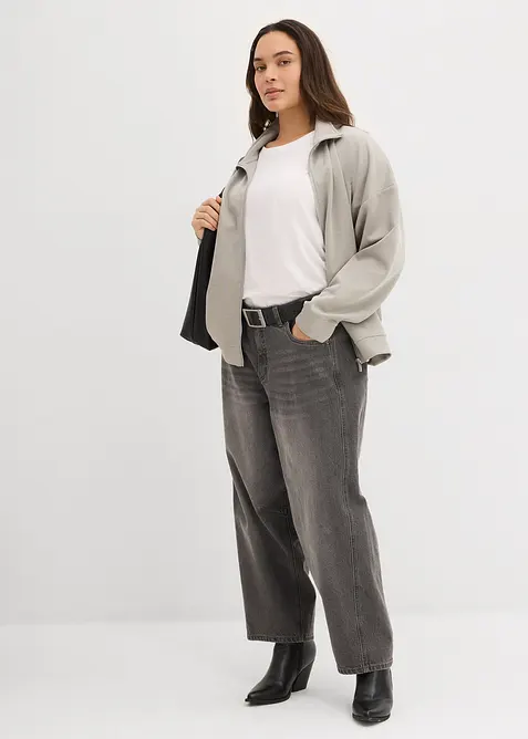 Jacke in Scuba Qualit&auml;t mit Rei&szlig;verschluss, bonprix