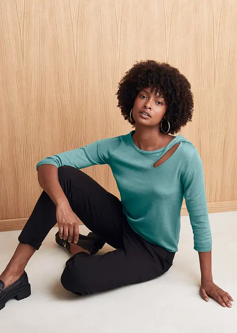 Feinstrickpullover in Viskose-Mix, bonprix