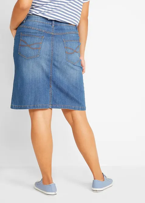Jupe en jean extensible, bonprix