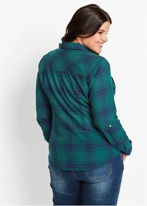 Chemisier &agrave; carreaux 100% coton, bonprix