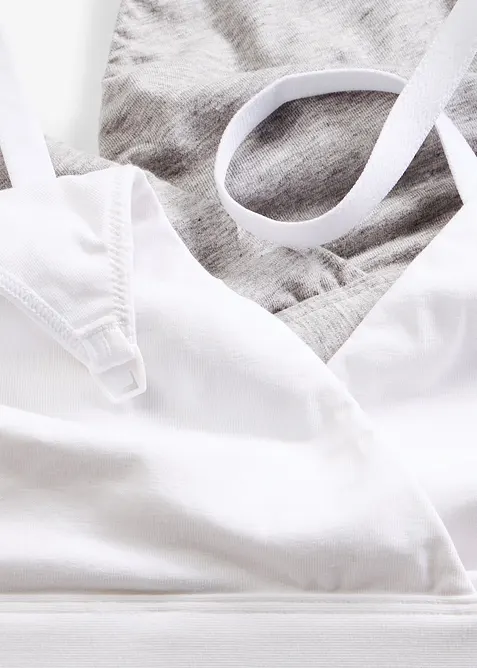 Still-BH ohne B&uuml;gel mit Bio-Baumwolle (2er Pack), bonprix