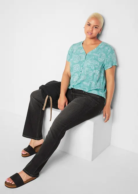 Bootcut Jeans Mid Waist, Komfort-Stretch, bonprix