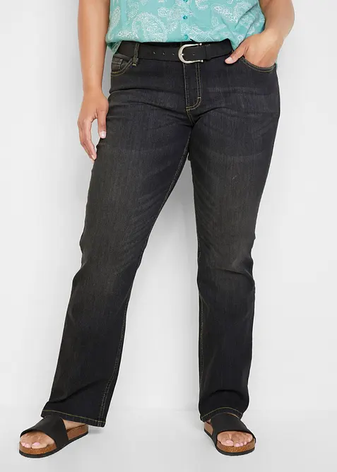 Bootcut Jeans Mid Waist, Komfort-Stretch, bonprix