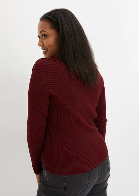 Pull c&ocirc;tel&eacute; fronc&eacute; devant, bonprix