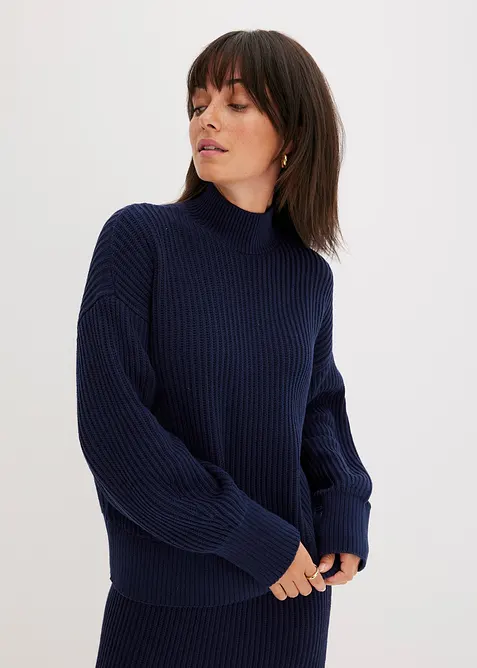 Oversize-Pullover aus reiner Baumwolle, bonprix