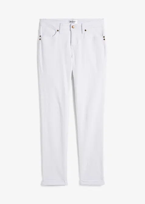 Jean droit taille mi-haute, extensible, bonprix