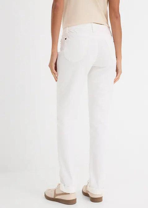 Jean droit taille mi-haute, extensible, bonprix