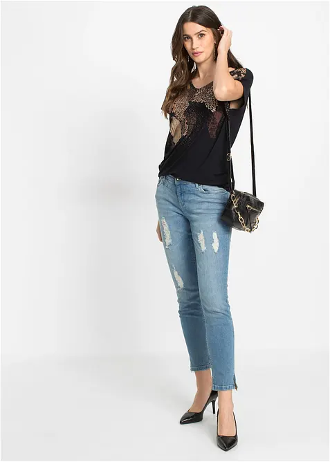 T-shirt doux en viscose extensible, bonprix