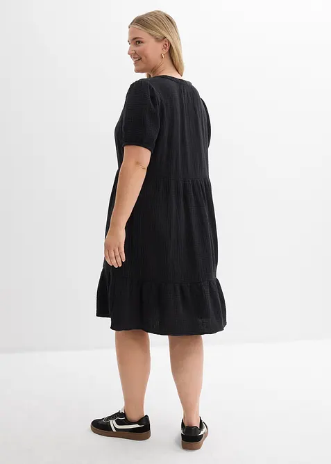 Oversized-Kleid aus Baumwoll-Musselin, bonprix