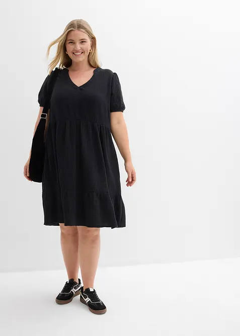 Oversized-Kleid aus Baumwoll-Musselin, bonprix