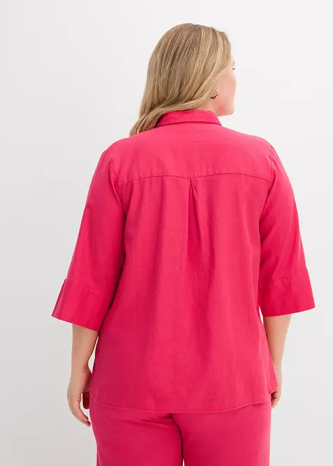Hemdbluse aus k&uuml;hlendem Leinen-Mix, bonprix