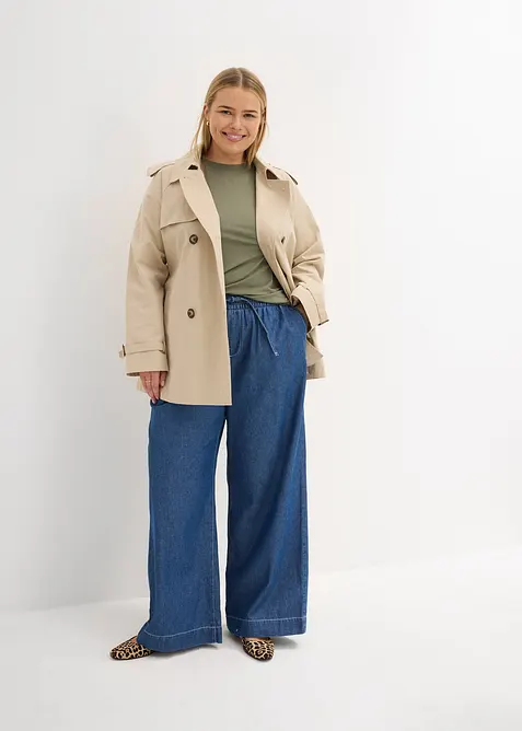 Wide-Leg-Jeans, Mid Waist, Bequembund, bonprix