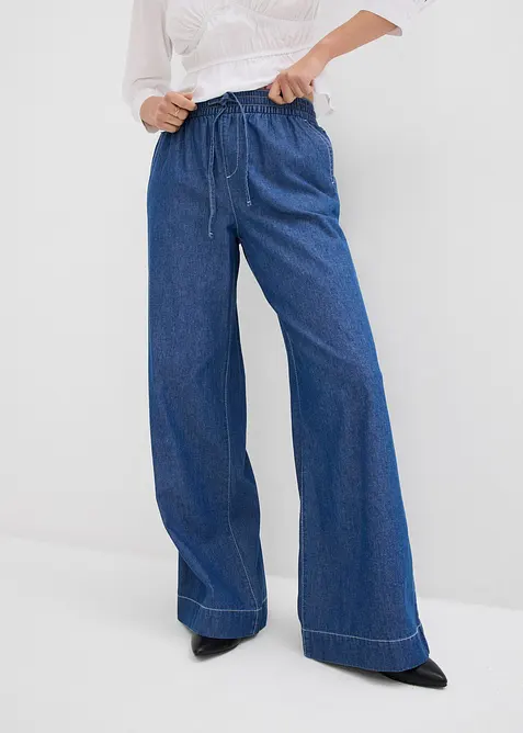 Wide-Leg-Jeans, Mid Waist, Bequembund, bonprix