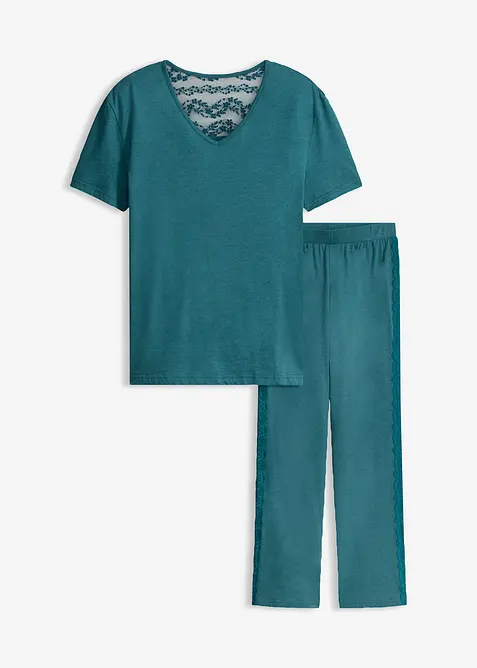 Pyjama mit Viskose und Spitze, bonprix