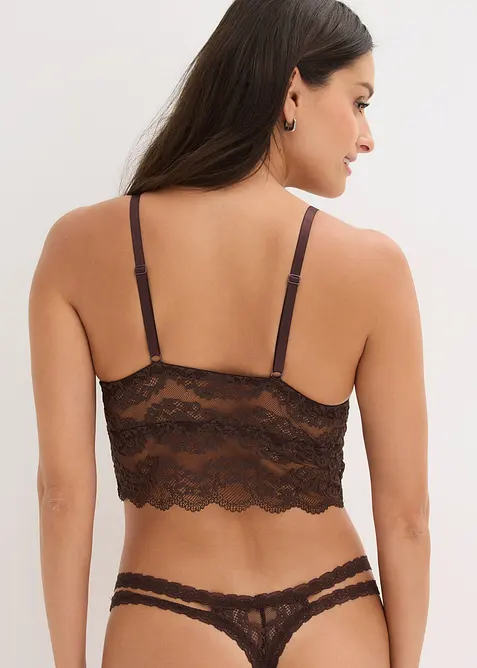 Brassi&egrave;re sans armatures &agrave; dentelle florale, bonprix
