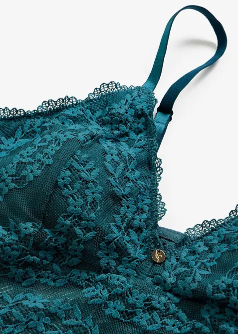 Bustier ohne B&uuml;gel mit floraler Spitze, bonprix