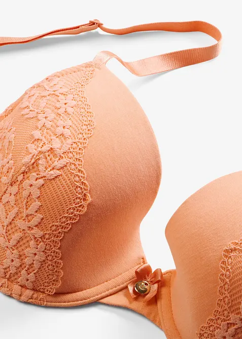 Schalen-BH mit B&uuml;gel mit ​Bio-Baumwolle und Spitze, bonprix