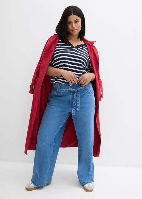 Wide-Leg-Jeans, High Waist, Bio-Baumwolle, bonprix