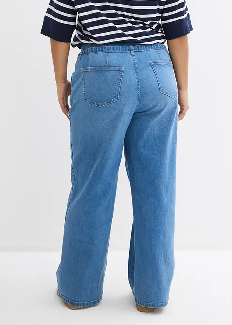 Wide-Leg-Jeans, High Waist, Bio-Baumwolle, bonprix