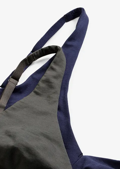 Bralette ohne B&uuml;gel mit ​Bio-Baumwolle (2er Pack), bonprix