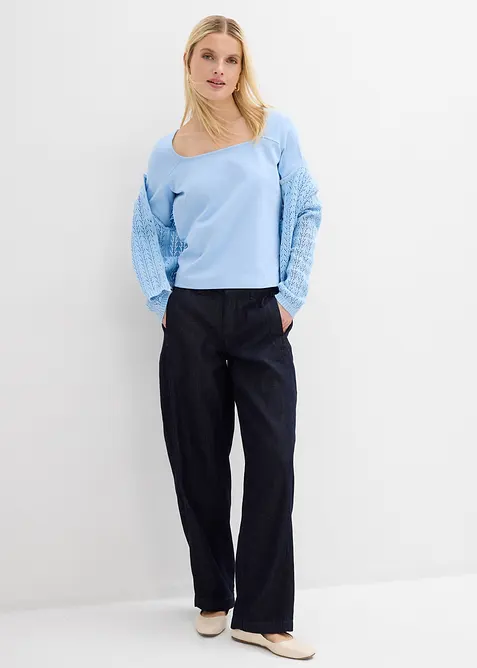 T-Shirt aus schwerer Bio-Baumwolle, bonprix