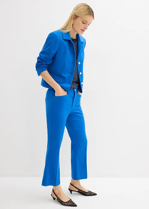 Ausgestellte 7/8 Hose mit dekorativem Knopf, bonprix