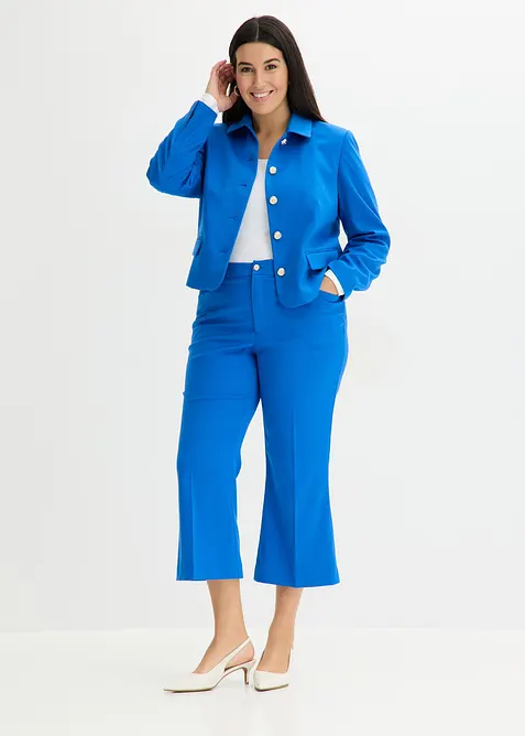 Pantalon 7/8 &eacute;vas&eacute; avec bouton d&eacute;coratif, bonprix